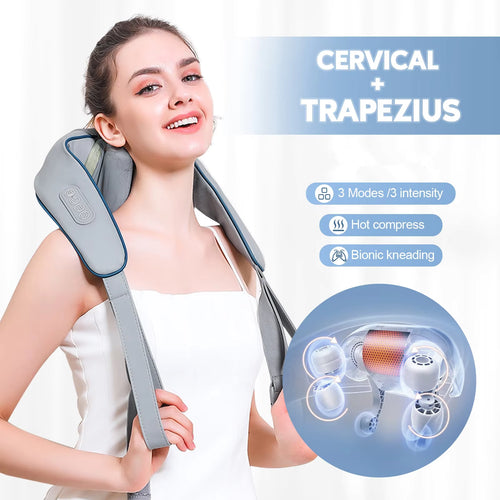 20W Wireless Trapezius Neck & Shoulder Kneading Massager