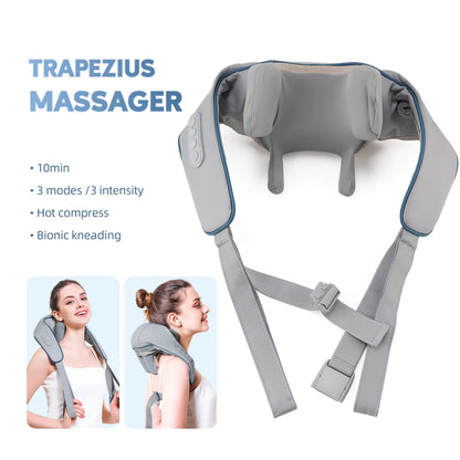 20W Wireless Trapezius Neck & Shoulder Kneading Massager