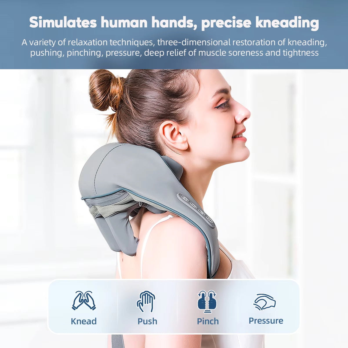 20W Wireless Trapezius Neck & Shoulder Kneading Massager